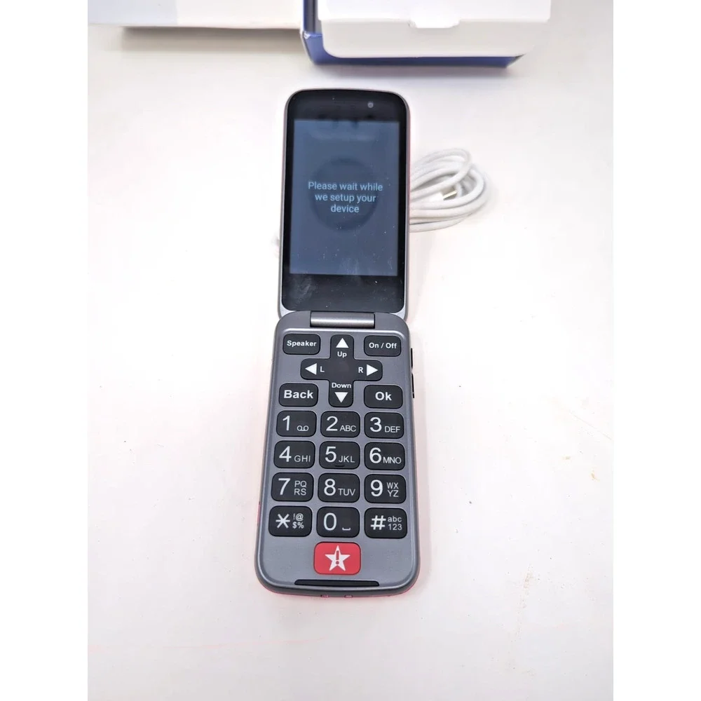 Jitterbug Flip2 Cell Phone for Seniors - Red never used fast shipping
